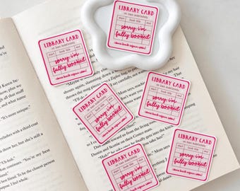 Vintage Library Card Sticker | Library I'm Fully Booked Sticker | Cute Bookish Sticker | Laptop Decal | Library Sticker | Journal Sticker