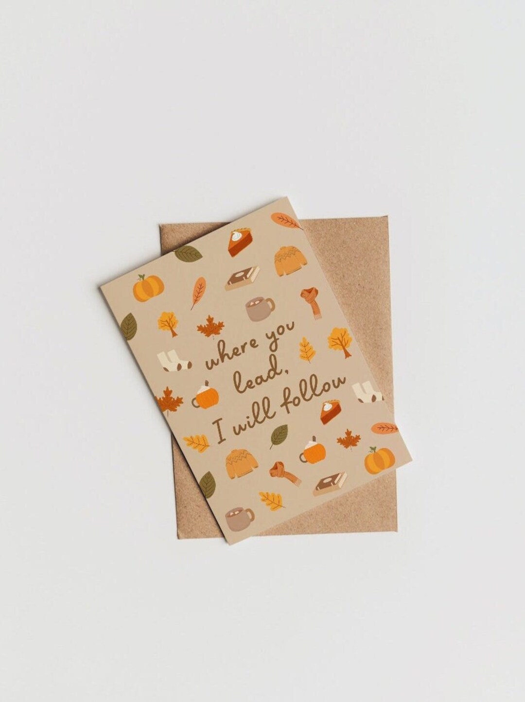 Where You Lead I Will Follow Card Fall Autumn Birthday Card Rory and ...