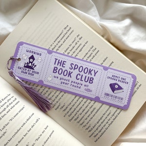 Spooky Book Club | Halloween Bookmark | Autumnal Bookmark | Horror Reader | Book Club Bookmark | Cute Bookmark