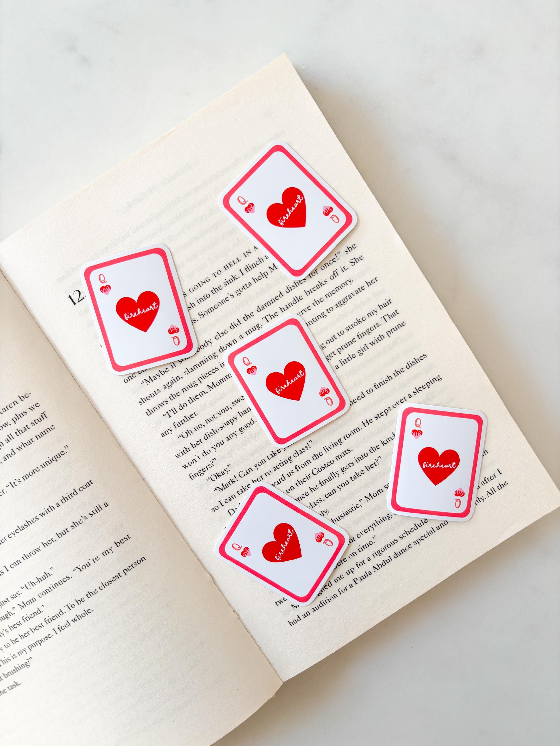 Fireheart Sticker Fireheart Playing Card Sticker | Romantasy Reader Sticker | Vinyl ...