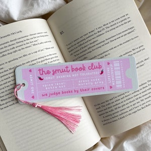 The Smut Book Club Bookmark | Book Lover Bookmark | Cute Bookmark | Smutty Bookclub | Bookish Gift | Spicy Romance Lover | Romance Era