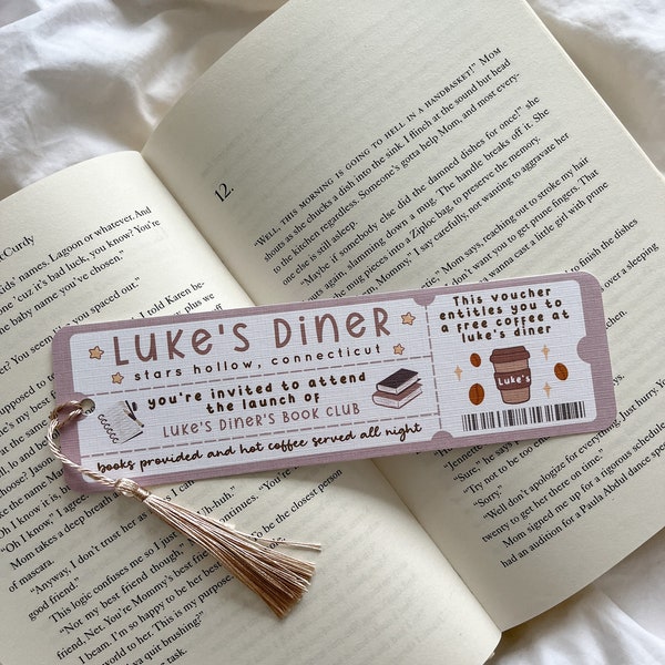 Marque-page Luke's Diner | | Luke's Coffee | Marque-page automne douillet | Rory Lorelai | Marque-page automne | Marque-page Cosy Vibes