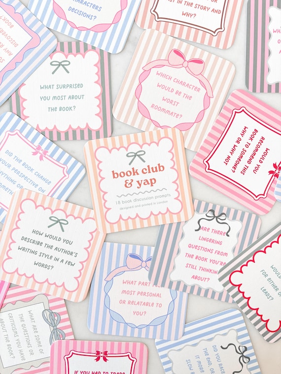 Book Club & Yap | Book Club Discussion Cards | Book Club Questions | Book Lovers Gift | Bookworm Gift | Book Club Starter Pack |