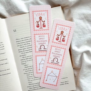 Libra Sternzeichen Lesezeichen | Lesezeichen Sternzeichen | Niedliches Sternzeichen Lesezeichen | Horoskop Lesezeichen | Bücherwurm Geschenk