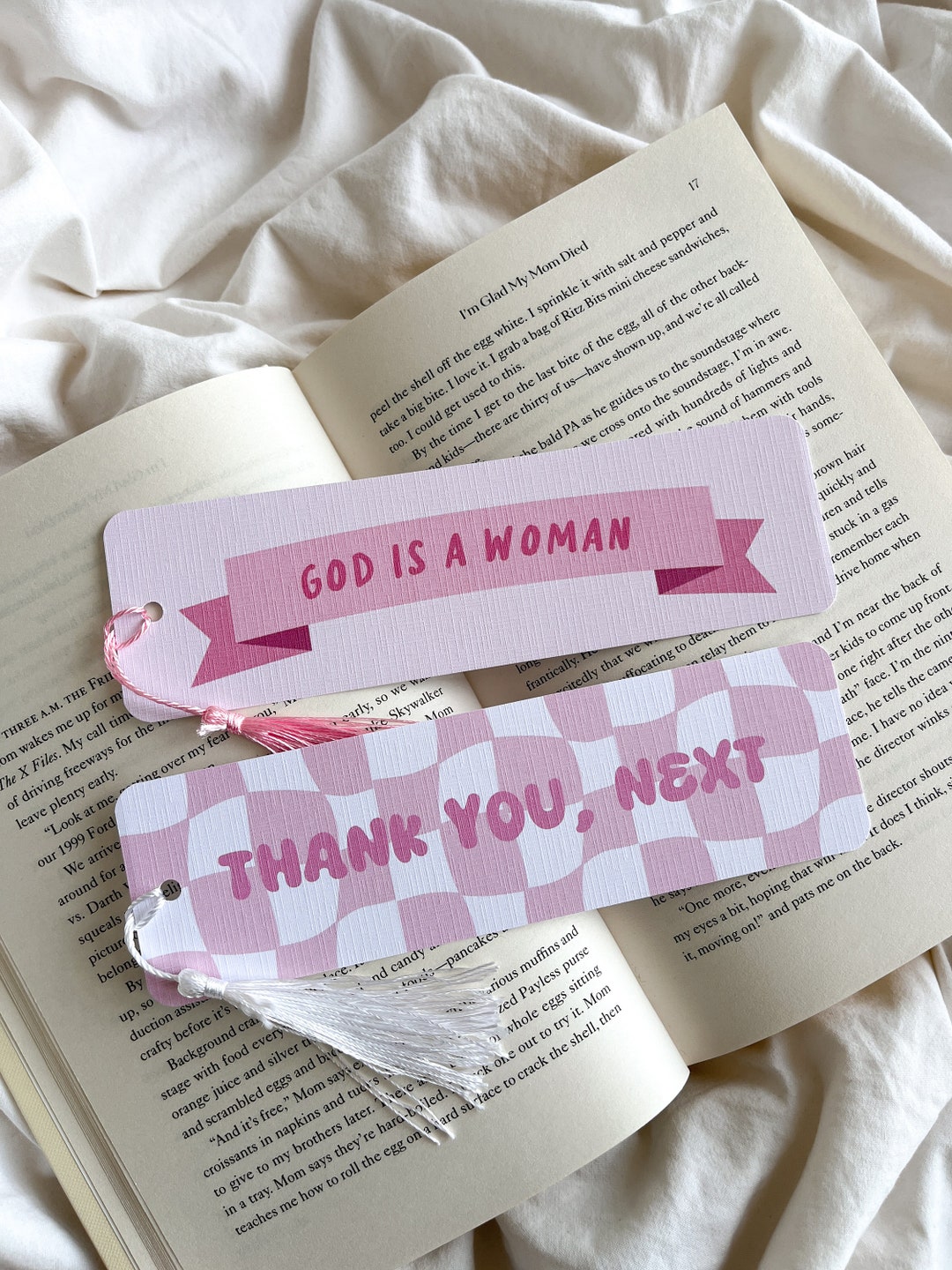 Feminist Bookmarks God is A Women Thank You Next Book Lovers Pink Cute ...