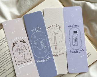 Fourth Wing Bookmark | Riders Quadrant Bookmark | Fantasy Bookmark | Fantasy Book Lovers | Book Lover Gift | Romantasy Bookmark