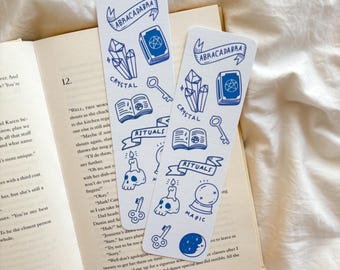 Blue Spells & Potions Fantasy Bookmark | Fantasy Bookmark | Magic Fantasy Bookmark | Wizards Bookmark