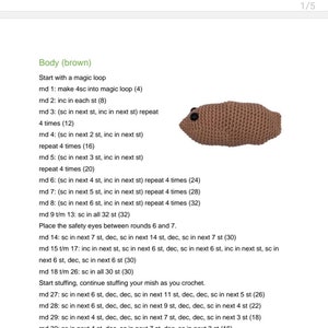 Crochet pattern Mish // Amigurumi pattern // Mouse Fish Crochet pattern // PDF pattern image 6