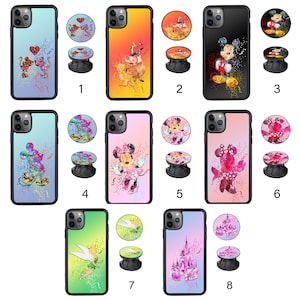 Disney Fan Art Phone Case and Phone Grip for iPhone 11 12 13 14 iPhone XR Pro Plus Samsung Galaxy S22 S21 S20 Ultra A12 A52 A70 Huawei Pixel