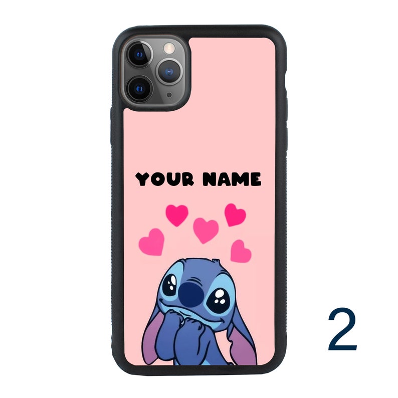 Gepersonaliseerde Stitch telefoonhoesje voor iPhone 11 12 13 14 15 iPhone XR X Pro Plus / Samsung Galaxy S22 S21 S20 Ultra A12 A52 / Huawei / Pixel 2