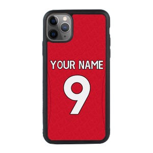 Personalised Arsenal 25/26 for Apple iPhone 16 15 14 13 12 11 XR X Pro Plus / Samsung Galaxy S24 S23 S22 S21 S20 Ultra A12 A52  Huawei