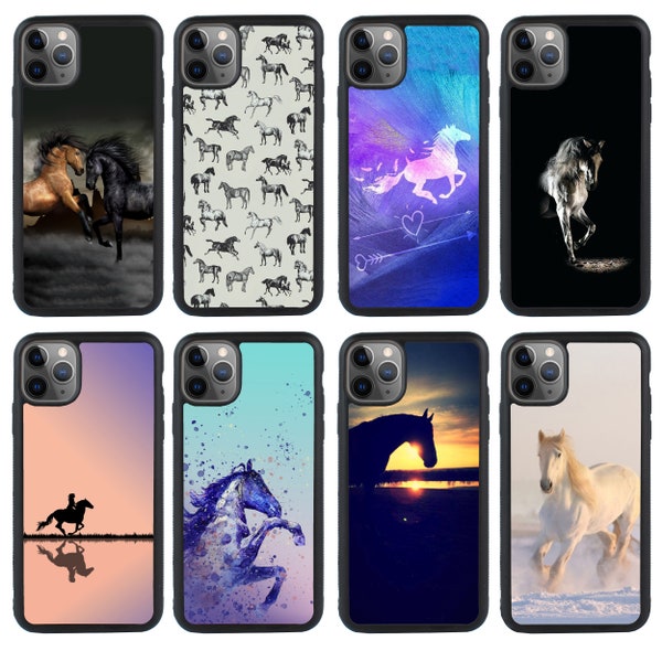 Étui de téléphone cheval pour iPhone 11 12 13 14 15 iPhone XR X Pro Plus / Samsung Galaxy S22 S21 S20 Ultra A12 A52 A70 / Huawei / Google Pixel