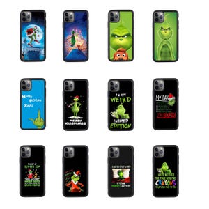 Custodia per telefono Grinch di Natale per iPhone 7 8 11 12 13 14 15 16 Pro Plus / Samsung Galaxy S24 S23 S22 S21 Ultra A12 A52 A70 / Huawei / Pixel