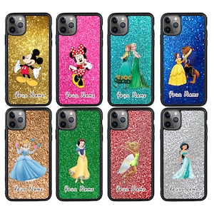 Custodia per cellulare personalizzata effetto glitter principessa per iPhone 6 7 8 11 12 13 14 15 iPhone Samsung Galaxy S23 S22 S21 S20 Ultra Huawei Pixel