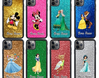 Personalised Princess Glitter Effect Phone Case for iPhone 6 7 8 11 12 13 14 15 iPhone Samsung Galaxy S23 S22 S21 S20 Ultra Huawei Pixel