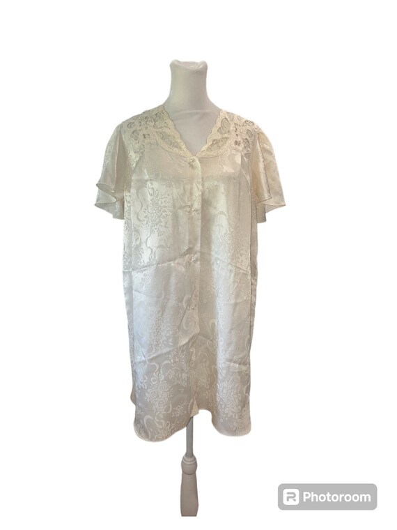 Vintage Lord Taylor Cream Button Down Nightgown Size Small Etsy