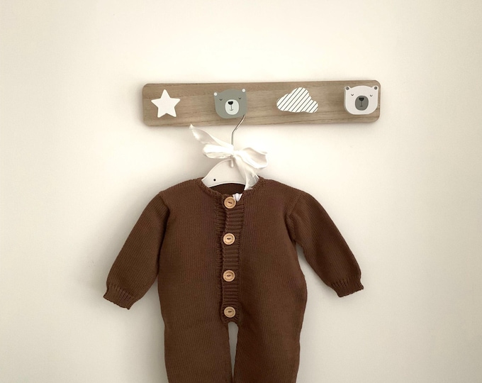Ruffled Baby Bodysuit 1-3M | Sustainable Knit | Soft Blush or Bordeaux | Handmade in Europe