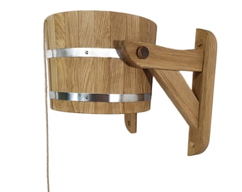 Sauna bucket shower 20l  with rope pull/ sauna waterfall / extreme shower / Oak shower/ Sauna Accessories