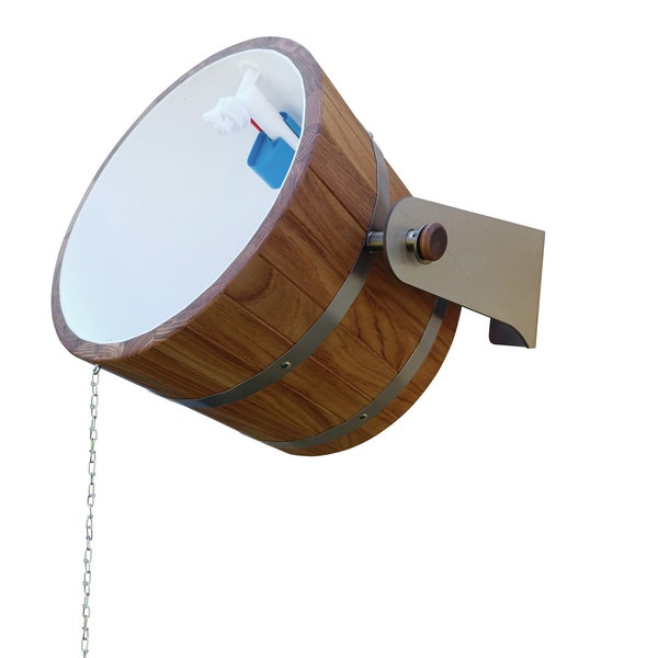 Sauna extreme shower 30l (oak) stainless steel / sauna waterfall 30l (oak)  Sauna bucket shower 30l.