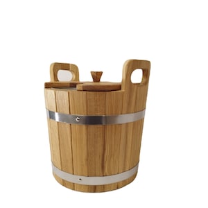 Sauna bucket with handles and lid 12l / item for your sauna for a long time