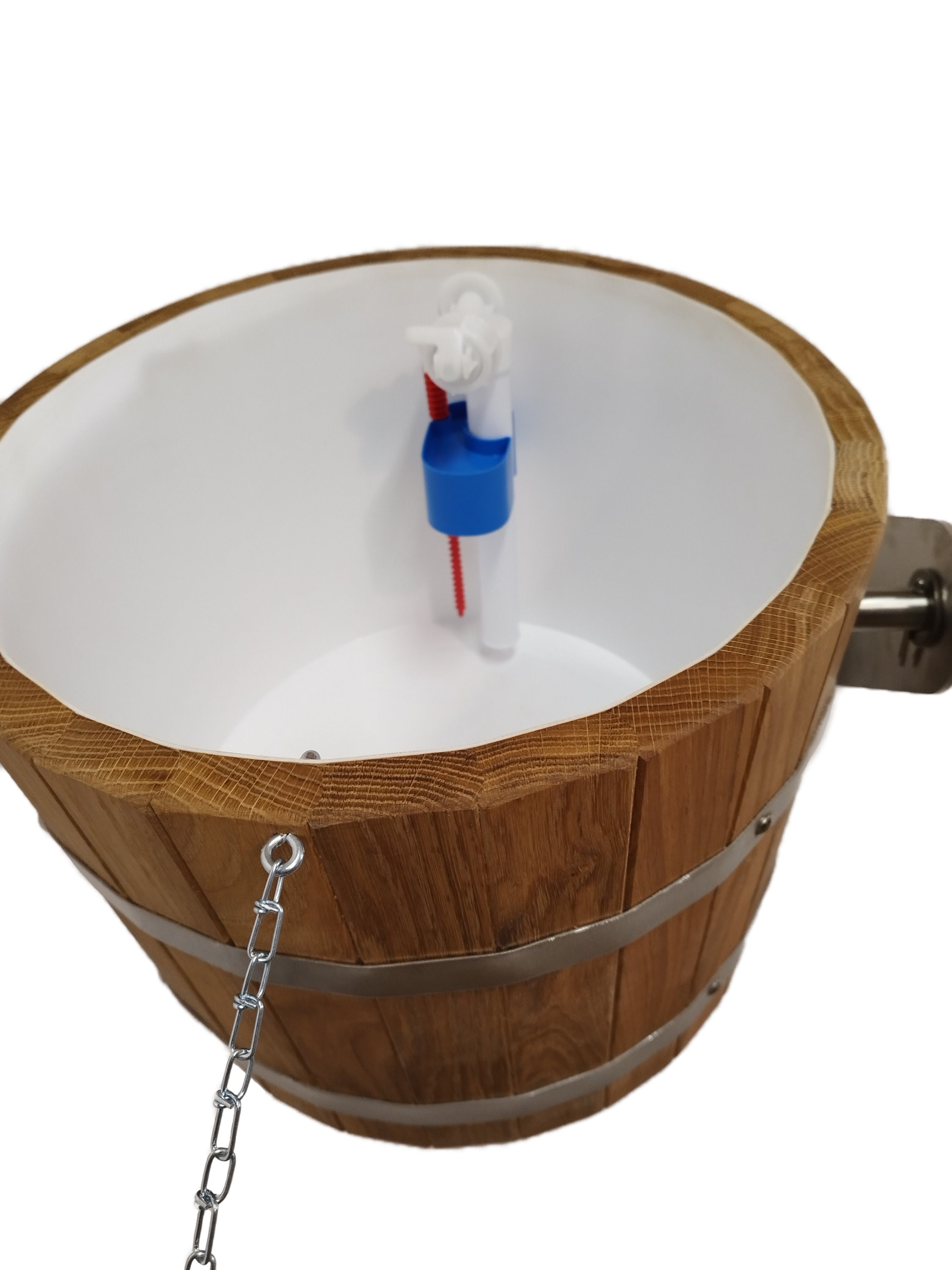 Sauna Bucket Shower 20l With Stainless Steel Holders / Sauna Waterfall