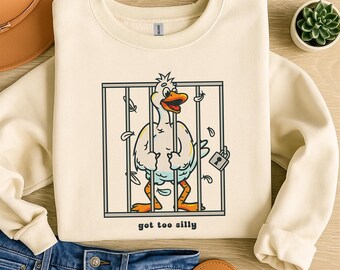 Funny Silly Goose PNG: T-Shirt Design (Digital Download)