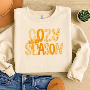 Preppy Cozy Season Fall Vibes PNG, Cozy Sublimation Design, Autumn Pumpkin PNG, Cute Cozy Fall PNG, Preppy Autumn Shirt Png