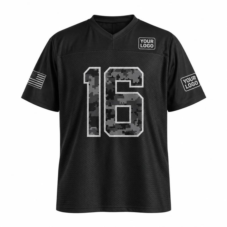 Numbers Font Stye Personalized Jacksonville Football Jersey – Black Military-inspired ...