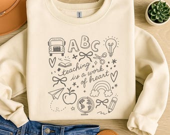 Teacher Shirt PNG: Back to School Clipart, Sublimation Design (Digital Download