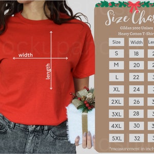 Gildan 5000 Size Chart, Gildan 5000 T-shirt Size Chart, Gildan Unisex Heavy Cotton Tee Size Chart, Gi5000 Size Charts, G5000 Tshirts