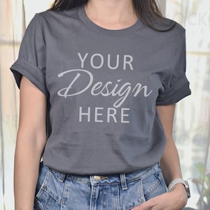 Bella Canvas 3001 Mockup, Bella Canvas Asphalt Mockup, Tshirt Model Mockup, Tee Mock 3001, Asphalt Bella Canvas Tee, Oversized Bella Canvas