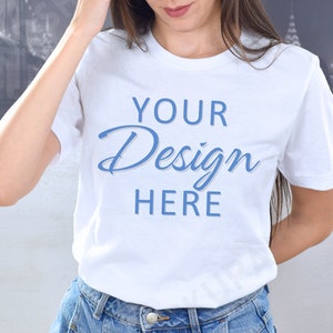Bella Canvas 3001 Mockup, White 3001 Tshirt Mockup, Model Mockup 3001, Bella Canvas Mocks, White Tshirt Mockup, White Tee Bella Canvas 3001