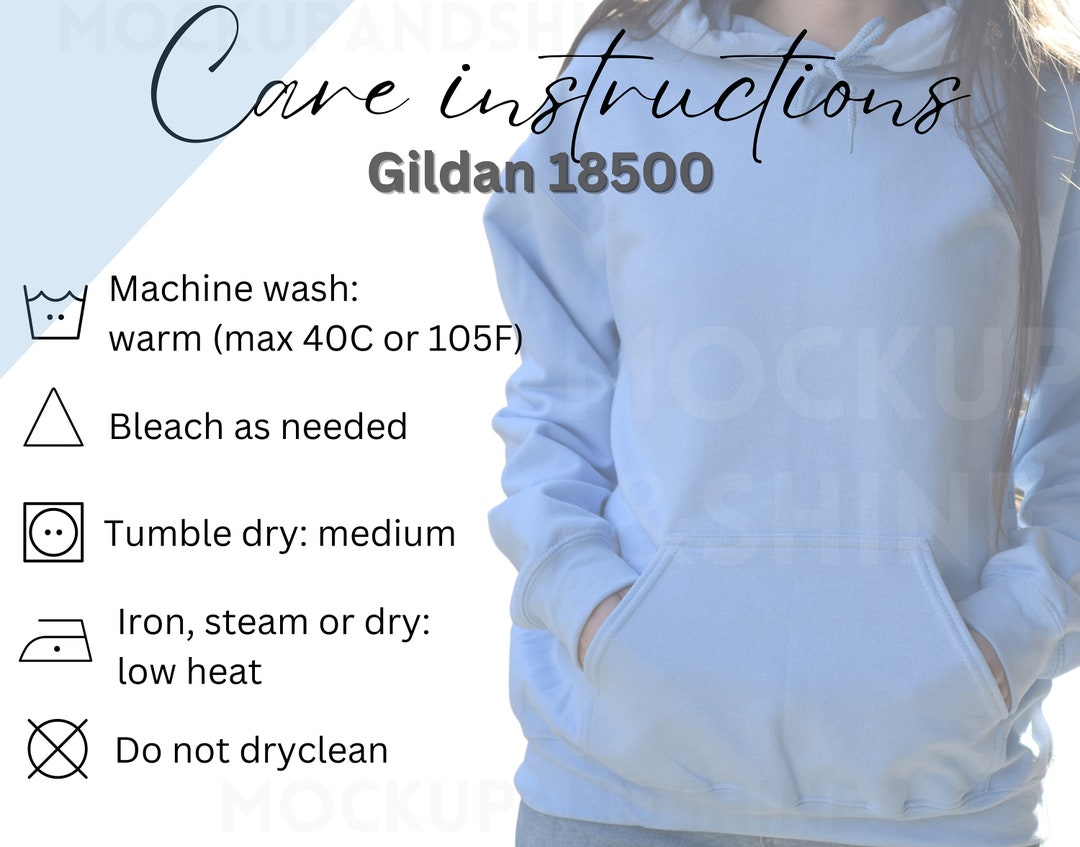 Gildan 18500 Care Instructions, G18500 Washing Instructions Chart