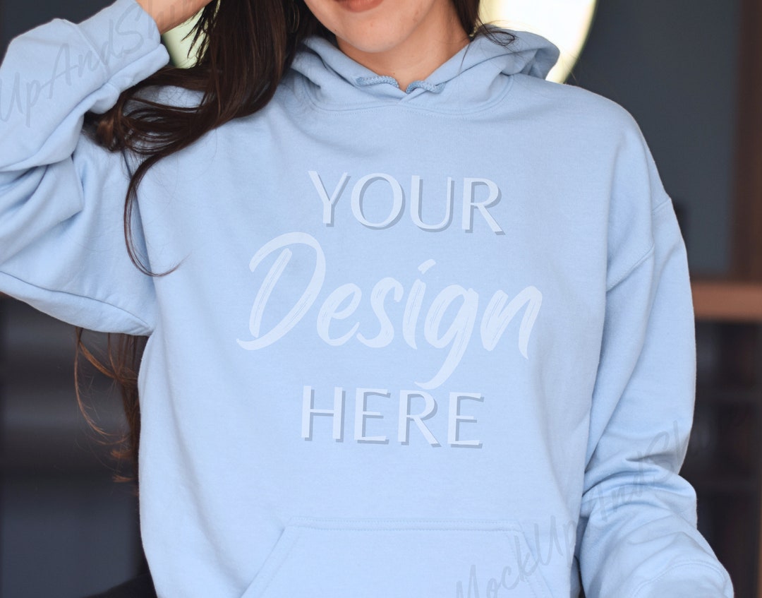 Sweat-shirt à Capuche Gildan 18500 - Unisexe Adulte - 50% Coton, 50% Polyester - Poche Kangourou - Taille M Bleu Marine