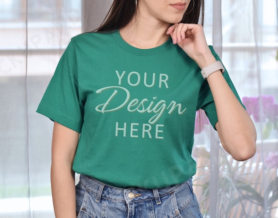 Bella Canvas 3001 Mockup, Kelly 3001 T-shirt Mockup, Model Mockup