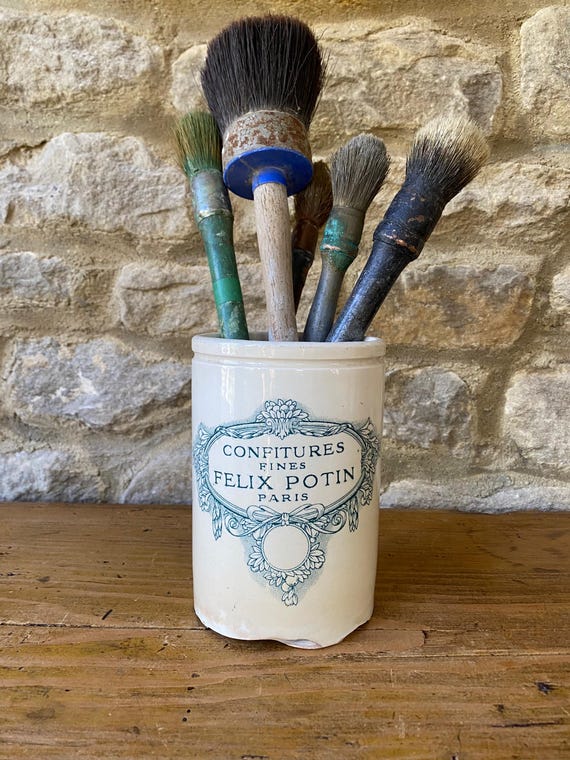 フランスアンティークコンフィチュールポット：KGリュネヴィル・テール