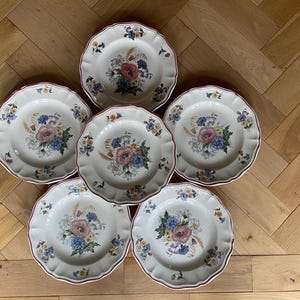 Set of 6 dinner plates Sarreguemines Digoin &#39;Agreste&#39;