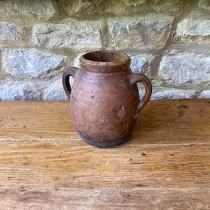 Rustic Vintage French Stoneware Pot