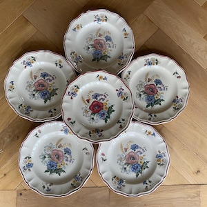 Set of 6 dinner plates Sarreguemines Digoin &#39;Agreste&#39;