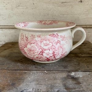 U & C Sarreguemines water jug model &#39;Jardiniere&#39; in pink colour