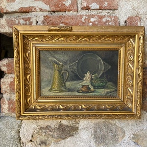 Framed Oil on board, &#39;Provencal&#39; still life