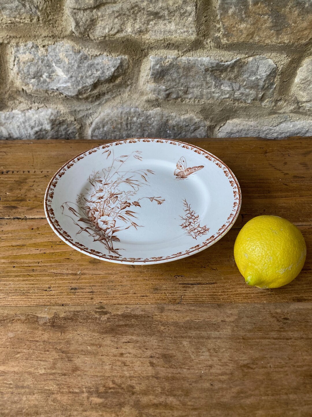 Antique Sarreguemines 'carmen' Compotier: French Terre De Fer Cake