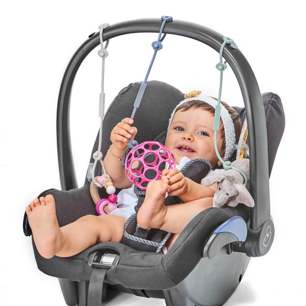Perfekt für Babys die gerne ihren Schnuller oder das Spielzeug auf den Boden werfen Schnullerkette aus Silikon .2er-Pack