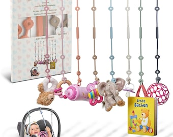 Perfekt für Babys die gerne ihren Schnuller oder das Spielzeug auf den Boden werfen Schnullerkette aus Silikon .2er-Pack