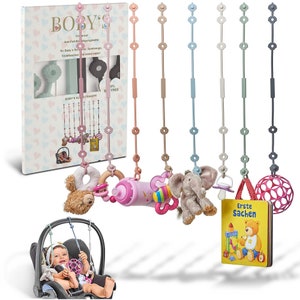 Perfekt für Babys die gerne ihren Schnuller oder das Spielzeug auf den Boden werfen Schnullerkette aus Silikon .2er-Pack sage/dark grey