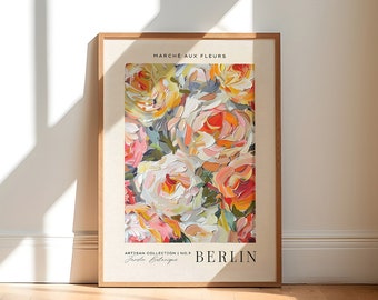 Berlin Flower Market Art Print: Boho Floral Home Decor