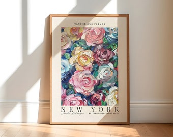 New Yorker Blumenmarkt Print: Boho Blumenkunst