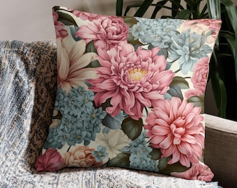 Boho Pastel Botanical Pillow | Cottagecore | Floral Botanical Throw Pillow | Botanical Print Pillow | Cottagecore | Nursery Gift