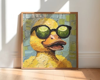 Rubber Duckie Print: Spa Bathroom Wall Art