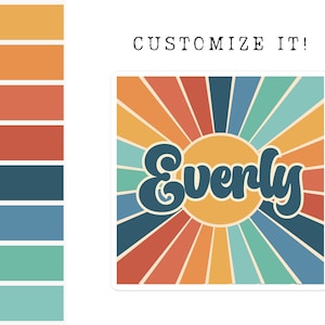 Custom Retro Name Sticker: Personalized Vinyl Decal